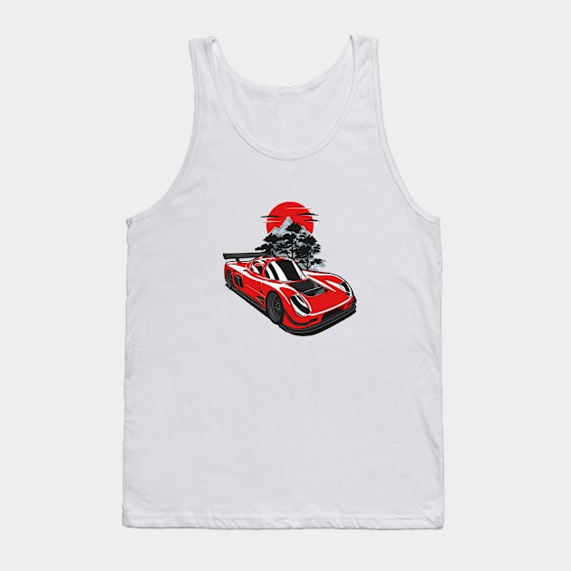 Red Ultima GTR Mountains Tank Top by KaroCars